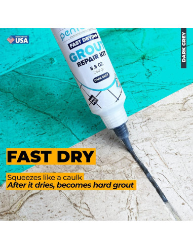 Kit de Reparación de Lechada PentaUSA - Relleno Gris Oscuro 250g