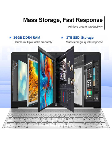 Laptop HP Pavilion 15.6" Táctil 16GB RAM 1TB SSD Plata