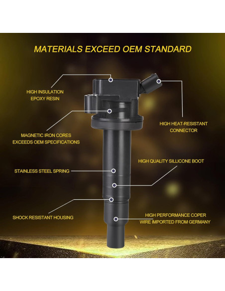 Bobina de Encendido Partselect UF247 UF315 4PCS para Toyota y Chevy