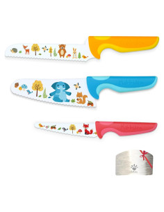 Juego de cuchillos para niños Kibbidea 4 piezas acero inoxidable