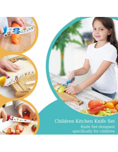 Juego de cuchillos para niños Kibbidea 4 piezas acero inoxidable 2