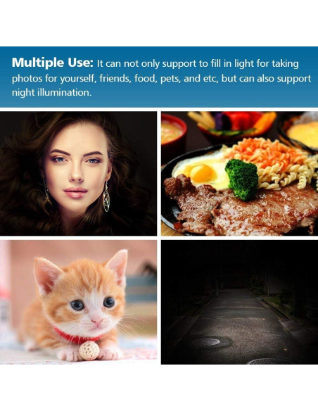 Luz de Anillo Selfie OURRY Rosa, Recargable USB, 9 Brillos