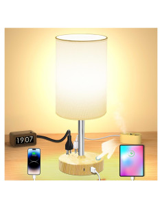 Lámpara de Mesa Táctil ALACOO con Carga USB y 3 Niveles