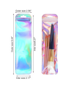 100 Bolsas de Empaque Resellables Hmxpls 6.35x23.88 cm 2