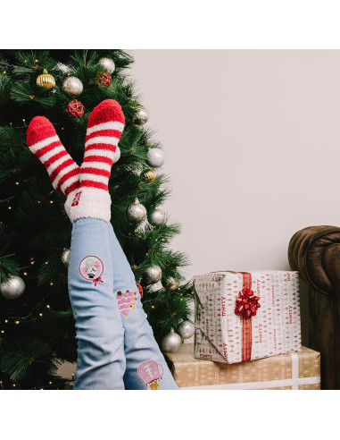 6 Parches Bordados Navideños MOGOXION Rosa para Ropa