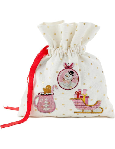 6 Parches Bordados Navideños MOGOXION Rosa para Ropa