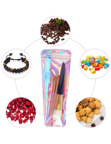 100 Bolsas de Empaque Resellables Hmxpls 6.35x23.88 cm