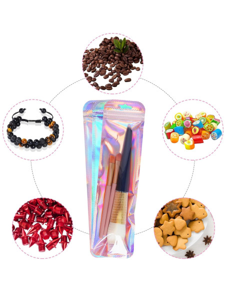 100 Bolsas de Empaque Resellables Hmxpls 6.35x23.88 cm