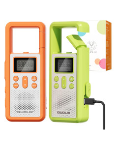 Walkie Talkies QUOLIX para Niños 2 Paquete Recargable VOX