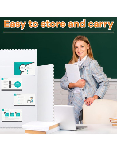 Henoyso 8 Tableros de Exhibición Trifold 91.4 x 121.9 cm Blancos