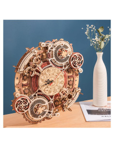 Rompecabezas 3D de Madera ROBOTIME Reloj Steampunk 33.5x29.5cm