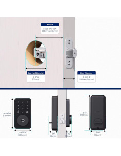 Cerradura Digital Biquole con Teclado - Cerrojo Sin Llave, 100 Códigos 2