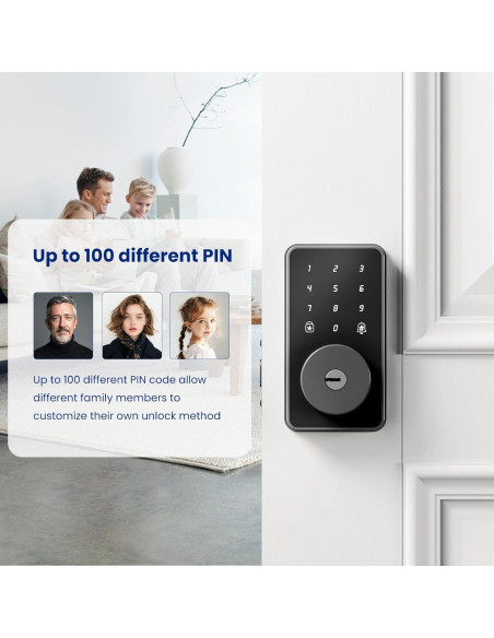 Cerradura Digital Biquole con Teclado - Cerrojo Sin Llave, 100 Códigos