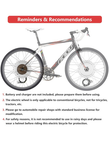 Kit de Conversión Motor Eléctrico AW 750W para Bicicleta 20"