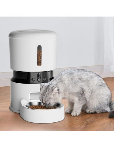 Comedero Automático Inteligente para Gatos y Perros 4L Blanco