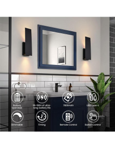 Juego de 2 Apliques de Pared Inalámbricos Volitgol LED 3000K 2
