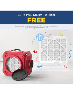 Limpiador de Aire HEPA AlorAir 550 Rojo, Filtro MERV-10 y Carbón 2
