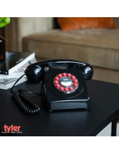 Teléfono de Línea Fija Retro Tyler TRP-1 con Botón de Redial 2