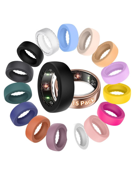 15 Fundas Protectoras de Silicona para Oura Ring y Smart Rings