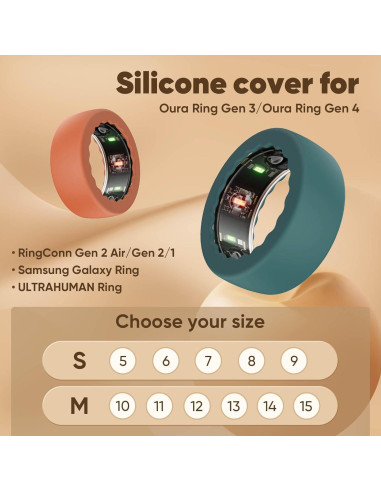 15 Fundas Protectoras de Silicona para Oura Ring y Smart Rings