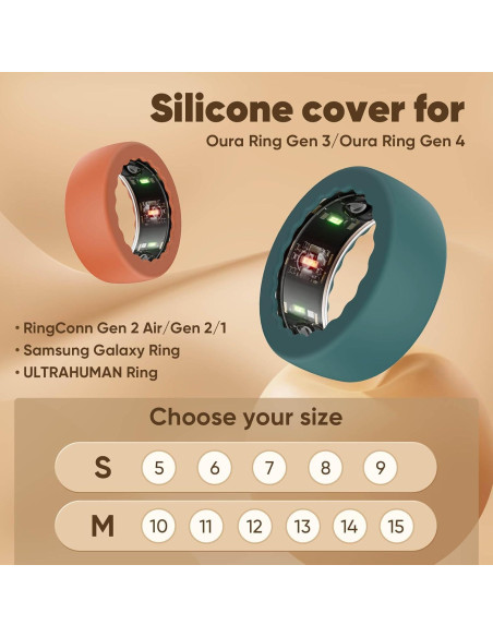 15 Fundas Protectoras de Silicona para Oura Ring y Smart Rings
