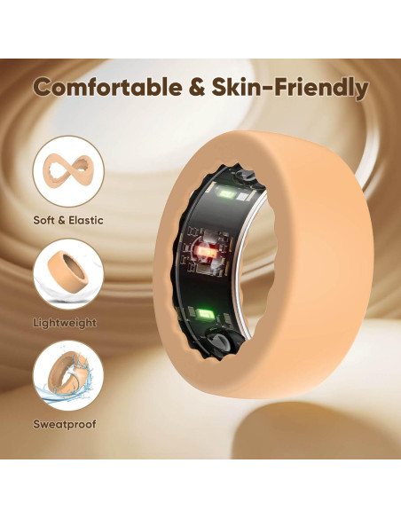 15 Fundas Protectoras de Silicona para Oura Ring y Smart Rings