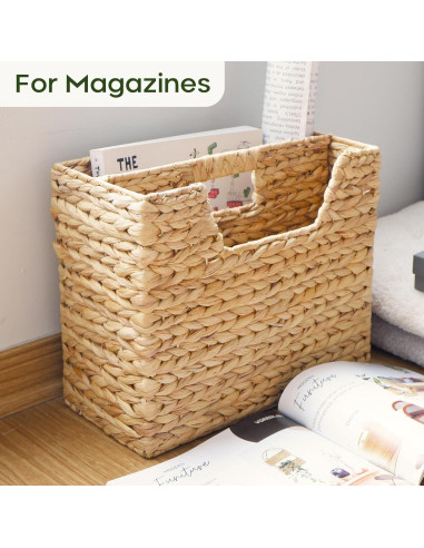 Cesta de Revistas de Mimbre Chi An Home 35.88x29 cm