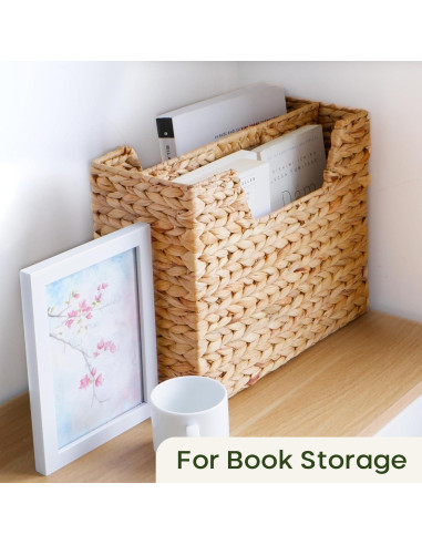 Cesta de Revistas de Mimbre Chi An Home 35.88x29 cm