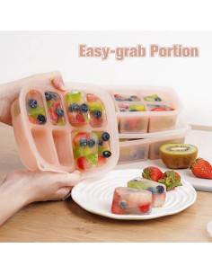 Bandeja de Congelación de Silicona Haakaa 8 Compartimentos 320g 2