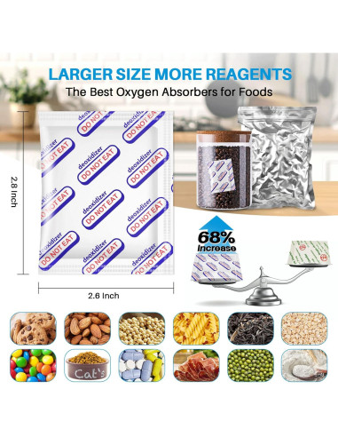 Absorbentes de Oxígeno 500cc HomArtist - 100 Unidades Individuales