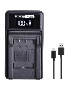 Pack 2 Baterías NP-BY1 + Cargador USB LED PowerTrust 2