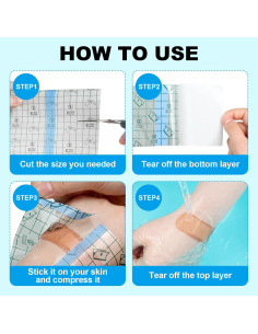 Vendaje Profesional para Tatuajes Autdor 2 Rollos 15.24cm x 1.83m 2