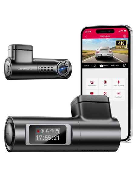 Cámara de Tablero LINGDU D500 4K con WiFi y GPS
