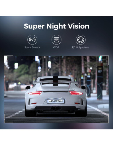 Cámara de Tablero LINGDU D500 4K con WiFi y GPS