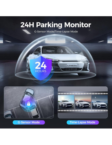 Cámara de Tablero LINGDU D500 4K con WiFi y GPS