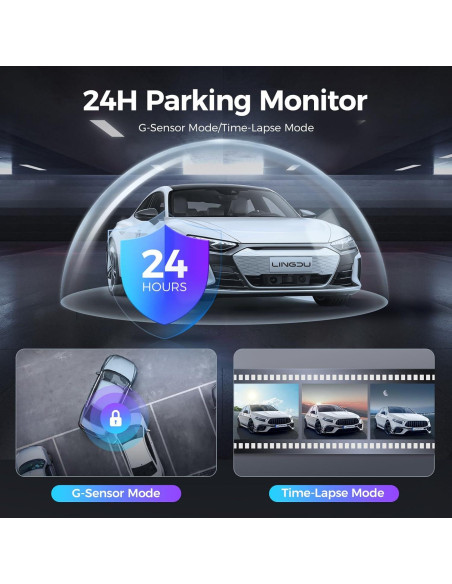 Cámara de Tablero LINGDU D500 4K con WiFi y GPS