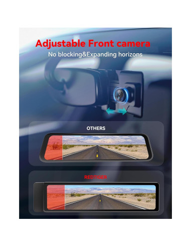 Cámara de Espejo REDTIGER T27 4K Delantera y 2.5K Trasera