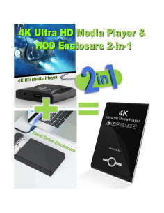 Reproductor de medios 4K Ultra HD JLZNLC A5 - HDMI, USB, SD 2