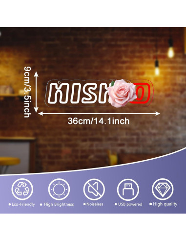 Luz de Neón Retro Clásico PJIUNDWA 35.8x8.9 cm USB