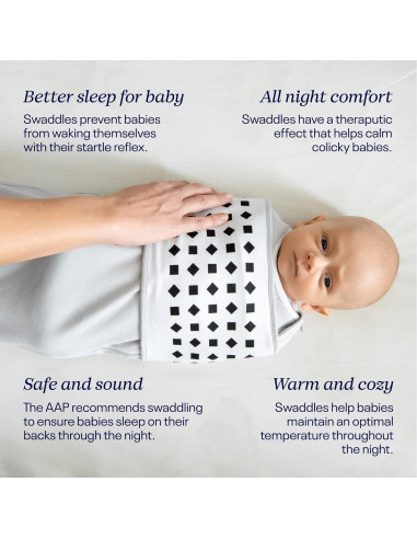 Swaddle Nanit Breathing Wear 100% Algodón Grande 3-6 Meses