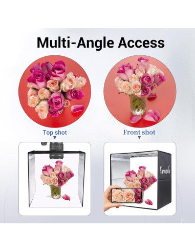 Caja de Luz Portátil Yanuoda 30.48cm con 120 LEDs y 6 Fondos