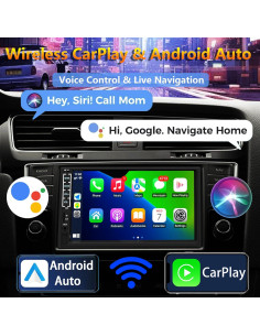 Estéreo de Coche Doble Din Leadfan WN7C 7" Bluetooth Carplay 2