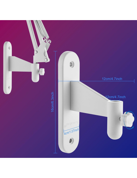 Soporte de Pared para Micrófono Blanco WMW81-ACT-001 Ajustable