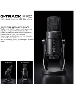 Micrófono USB Samson G-Track Pro 24 bits con filtro pop 2