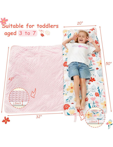 Esteras de Siesta Softan para Niños con Almohada y Manta
