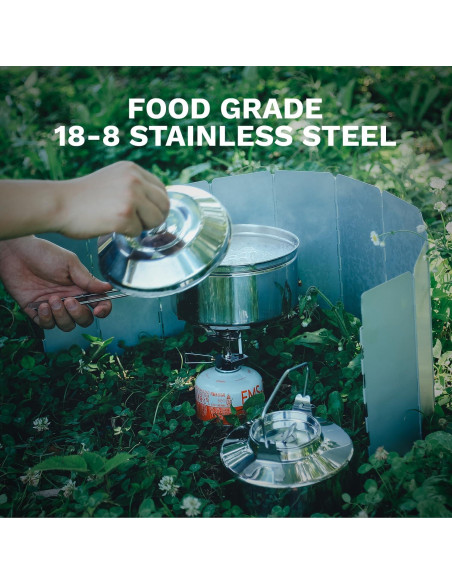 Juego de Olla Kettle Antarcti S/S 1L Acero Inoxidable Camping