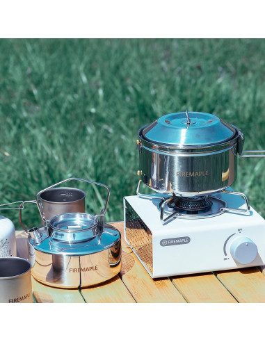 Juego de Olla Kettle Antarcti S/S 1L Acero Inoxidable Camping