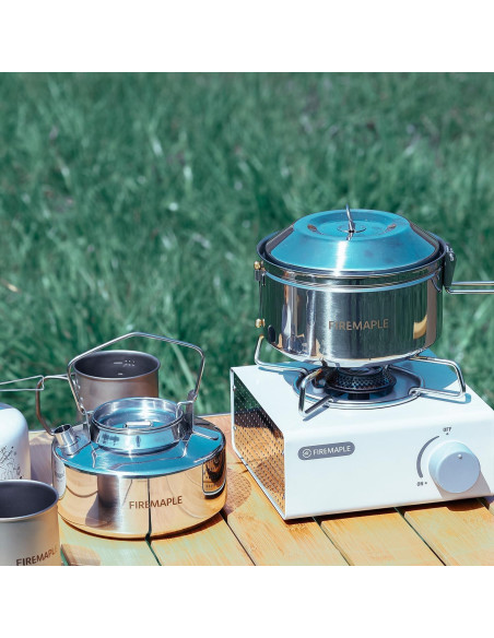 Juego de Olla Kettle Antarcti S/S 1L Acero Inoxidable Camping