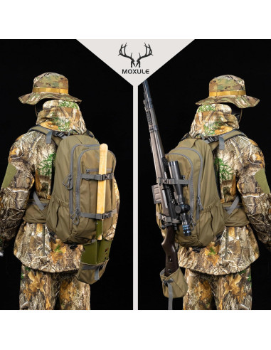Mochila de Caza Impermeable MOXULE 25L Verde con Funda