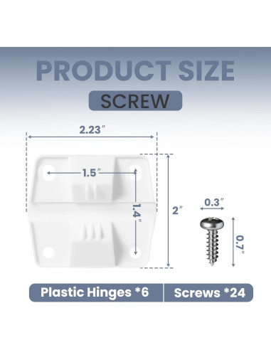 Bisagras de plástico para enfriadores Coleman - Paquete de 6